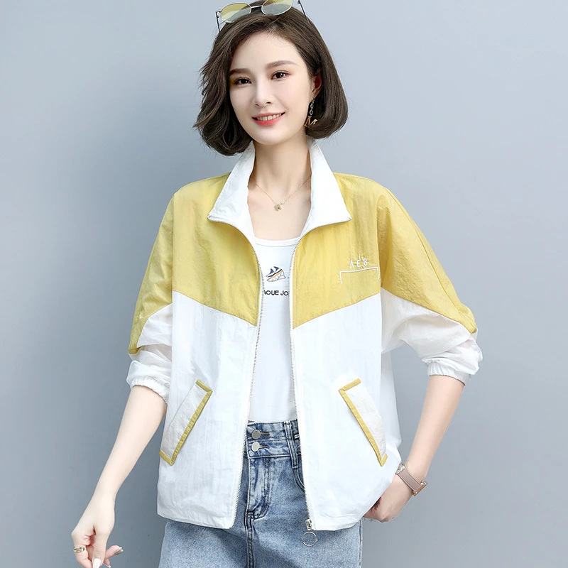 时尚防晒衣女短款夏季轻薄外套2023新款中年妈妈装洋气透气防晒服