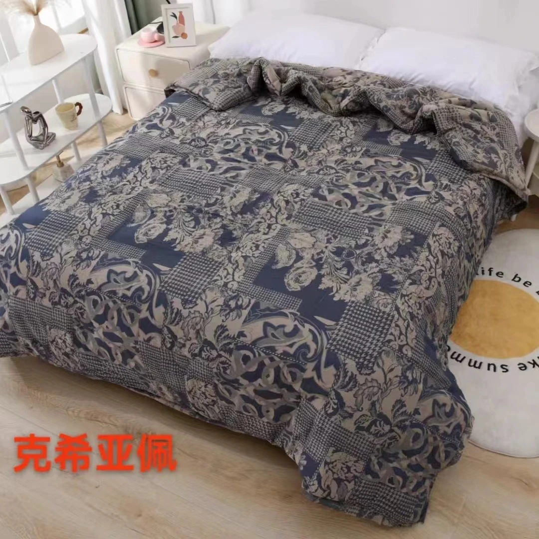 克希亚佩扣子加厚枕套床品床上用品印花进口埃及长绒棉纯棉的亲肤