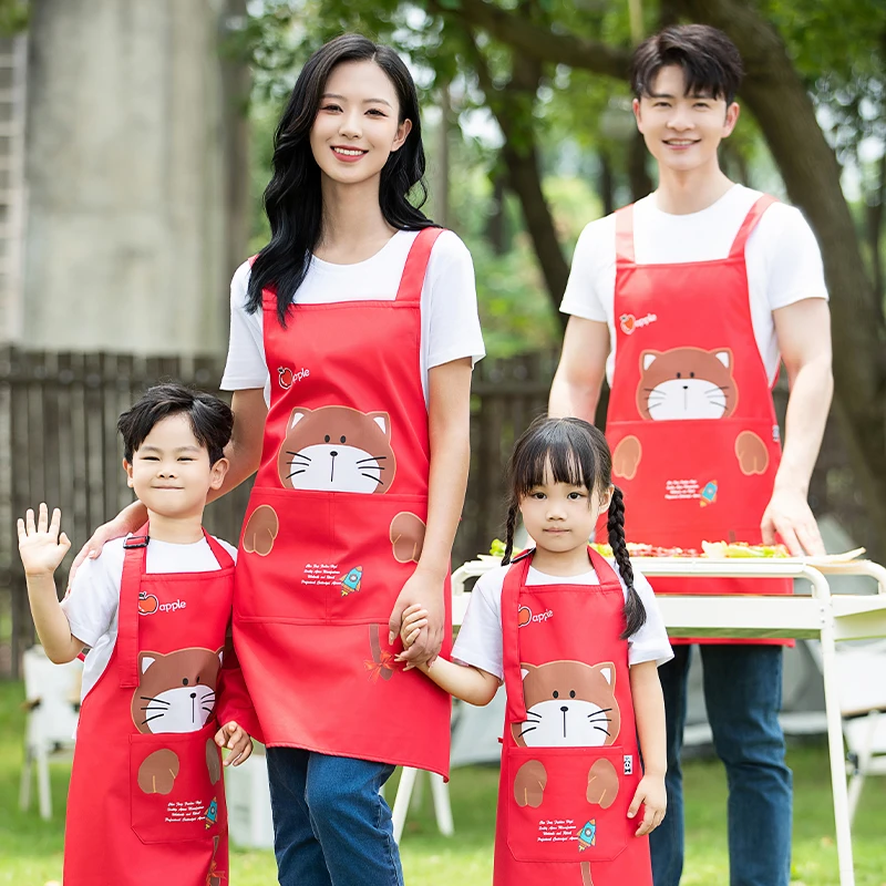 韩版时尚家居围裙印字家用做饭防水防油防污耐磨耐脏洋气可爱无袖