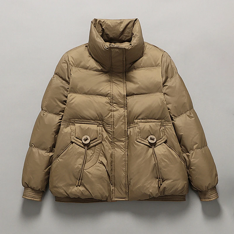 新款韩版时尚潮流短款立领宽松大气舒适保暖百搭冬季羽绒服