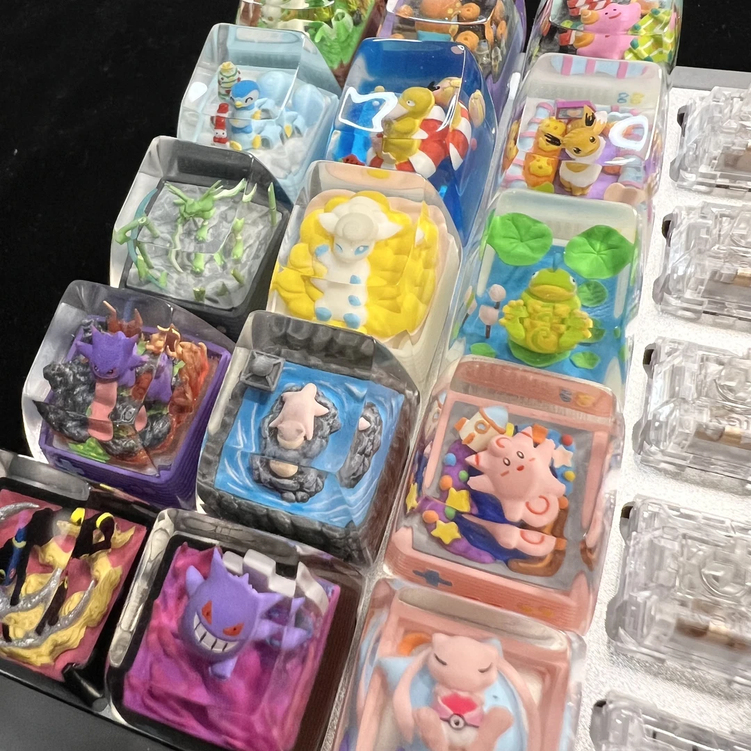 【宝可梦】神奇宝贝宠物小精灵机械键盘树脂透光键帽手工键帽【单颗】