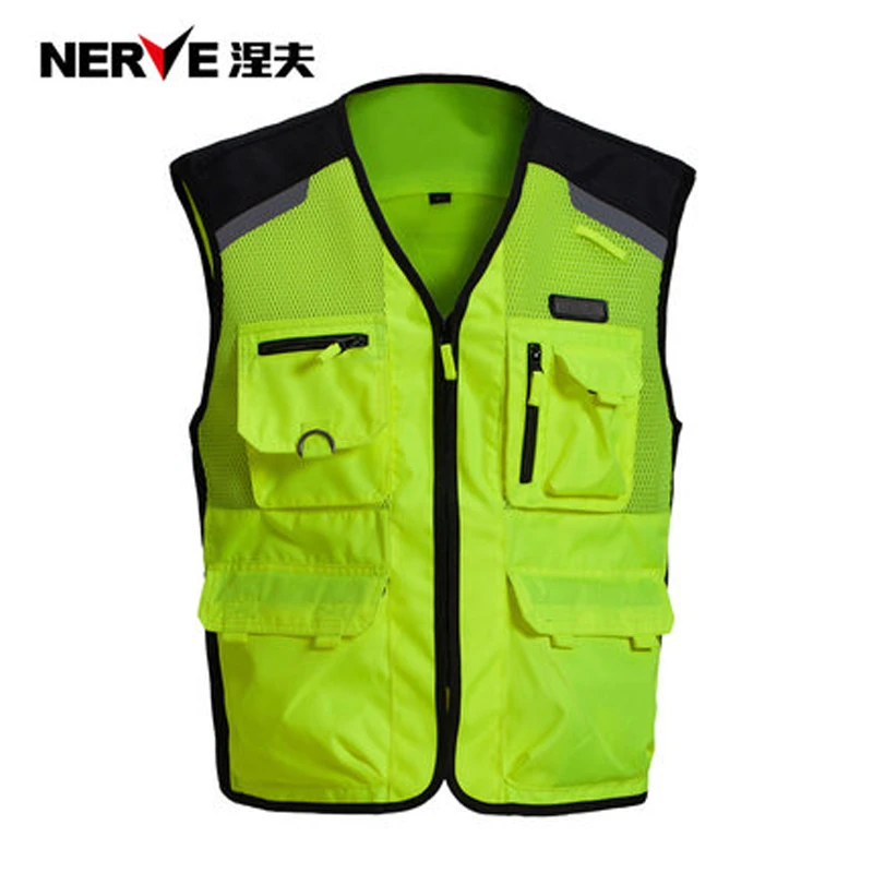 NERVE涅夫巡航背心摩托车骑行马甲反光男骑士机车服防摔四季通用