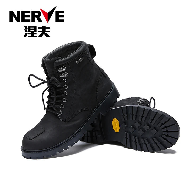 NERVE涅夫NV006摩托车骑行鞋四季防水机车复古马丁靴短靴骑士装备