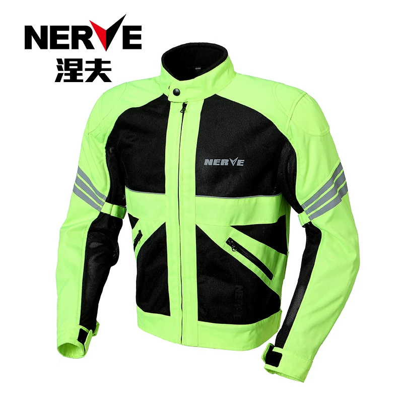 NERVE涅夫米网眼夏季网眼摩托车衣服骑行服男透气机车赛车服防护
