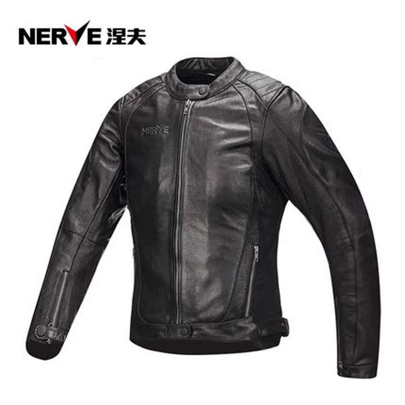 NERVE涅夫NFP17003摩托车复古皮衣重机车夹克骑行服女四季防风潮