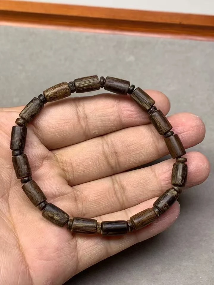 惠安系沉水沉香手串桶珠  佩戴精致