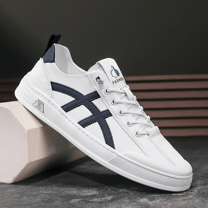 免系带男士休闲板鞋百搭经典男鞋试试运动夏季潮流潮鞋小白鞋皮鞋