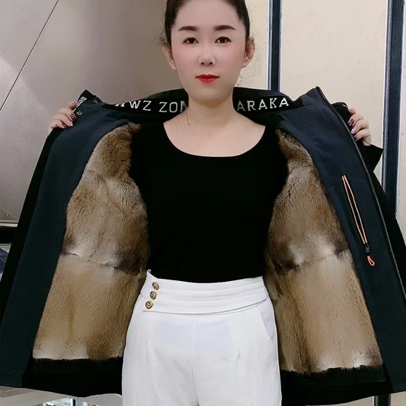 青根-兔-男士高品质派克商务休闲派克服冬季时尚连帽外套保暖外衣