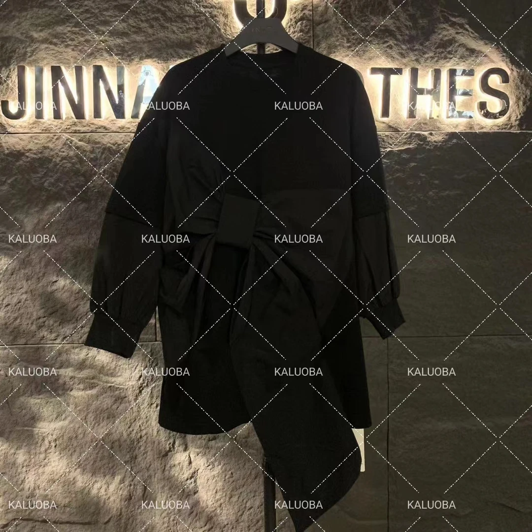 【原创设计师款女装】秋季韩版休闲大蝴蝶结套头圆领卫衣3864