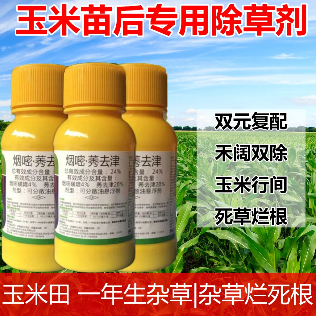 全静24%烟嘧磺隆莠去津玉米除草剂苞谷地专用杂草烂根死根农药