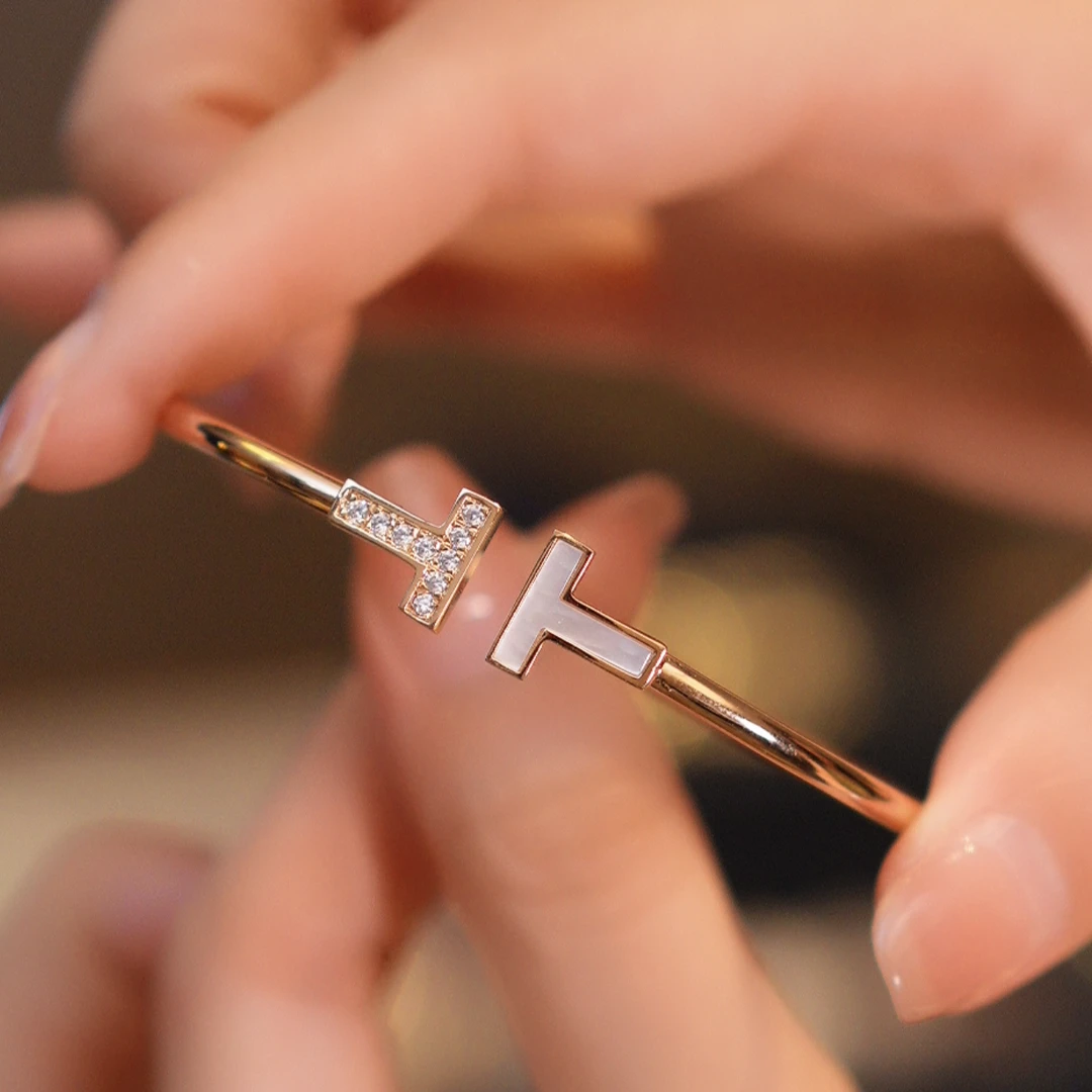 S925银贝壳双T手镯HTZ0289 HTZ0290