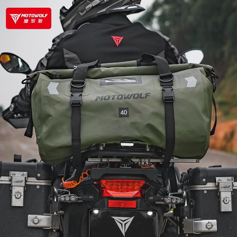 摩多狼摩托车骑行防水头盔包摩旅行包骑士装备拉力后尾包驮包挂包