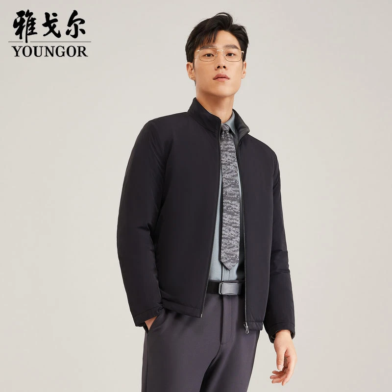 【双面穿棉服】雅戈尔男士棉夹克秋冬商务休闲保暖立领棉外套415195