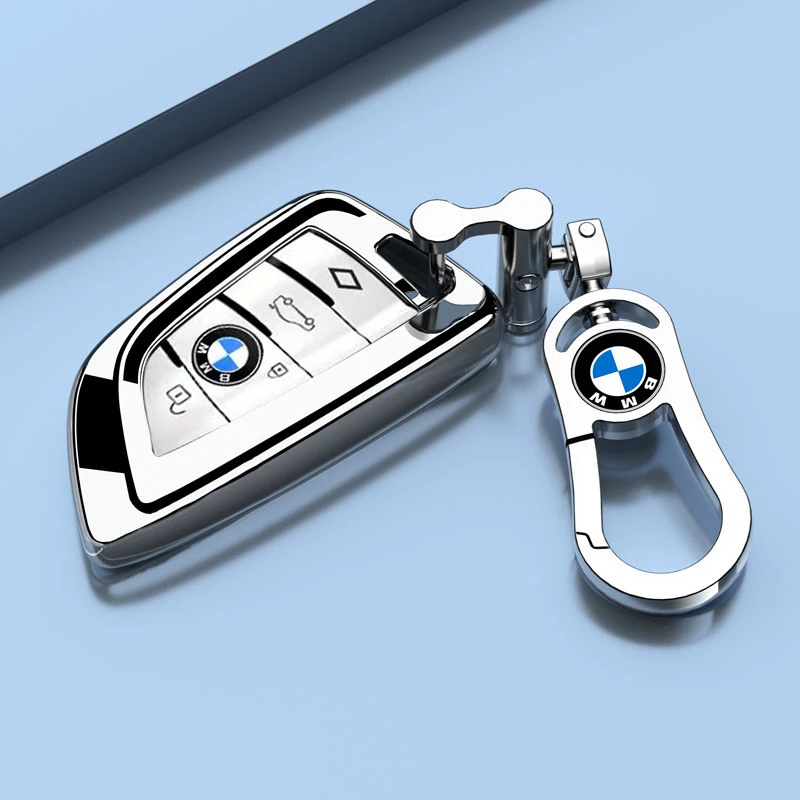 适用宝马5系钥匙套3系x5x3三系壳刀锋x2 x1车包525 530高档车饰扣