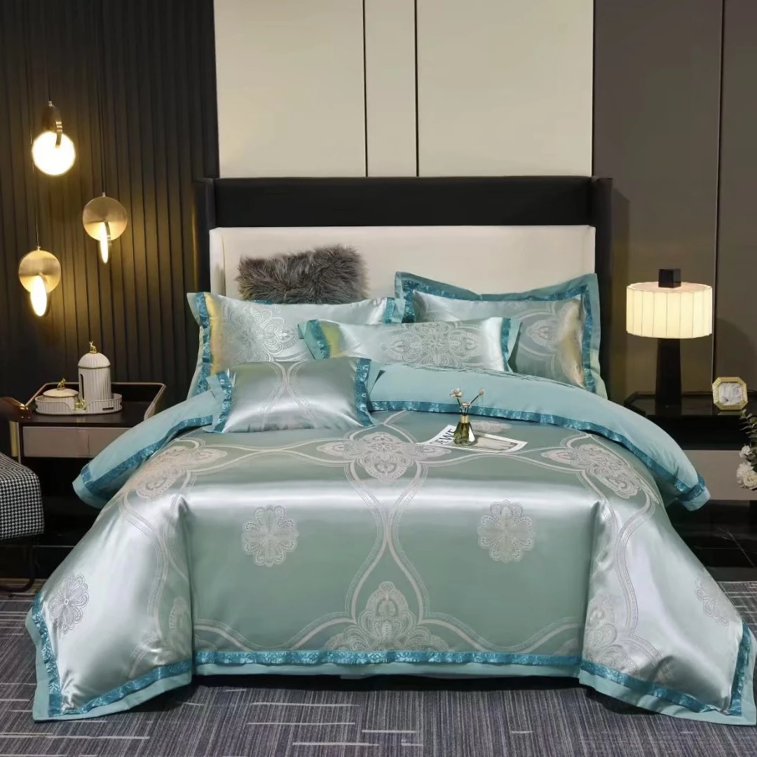 直播间过款链接贡缎丝棉瑕疵款提花加大尺寸被套床单枕套四件套