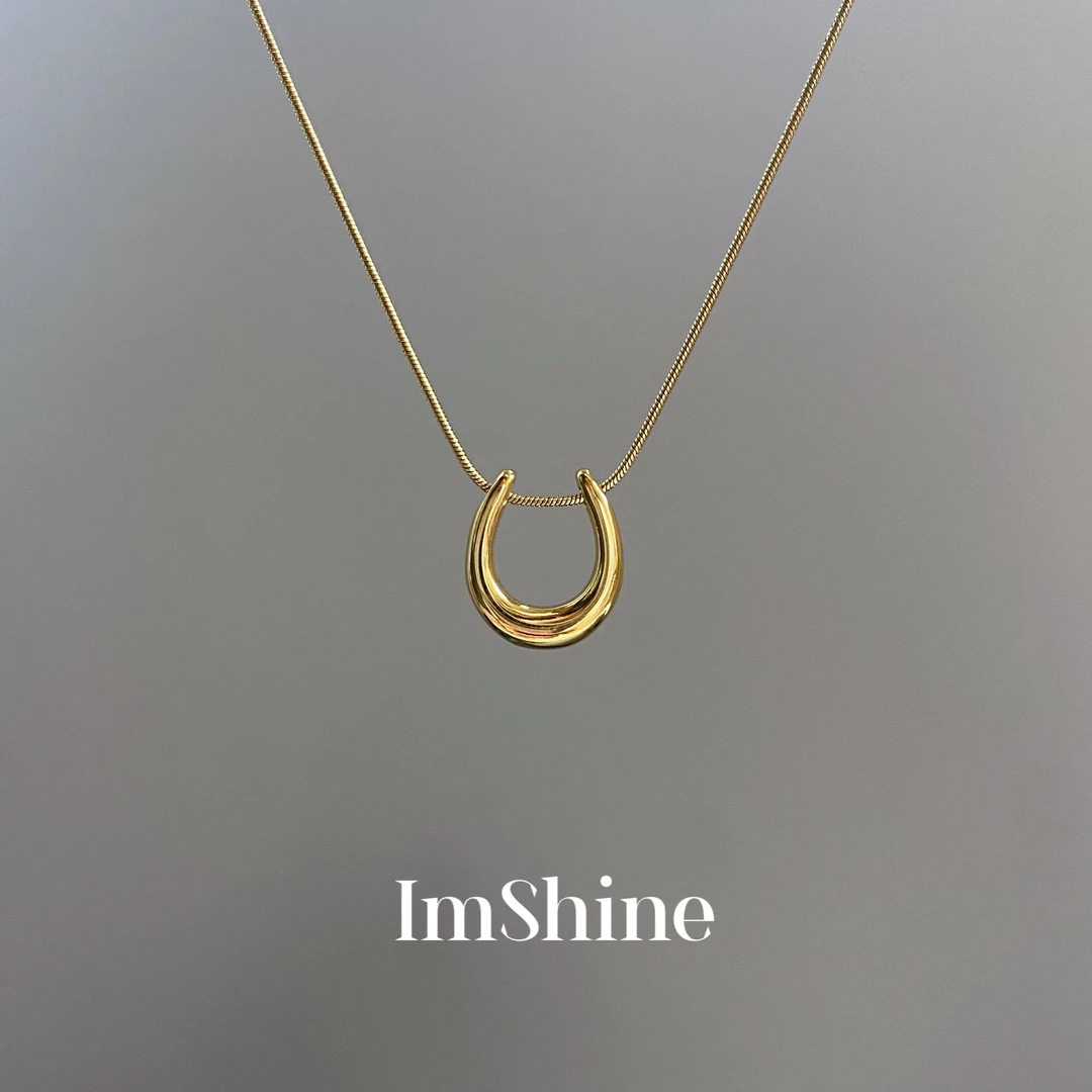 钛钢项链 小U·钛钢镀18k金项链东小香-金hx02银hx01