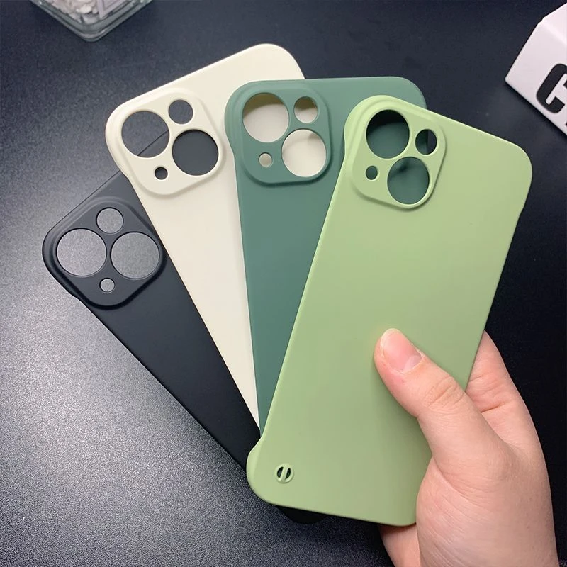 无边框苹果14pm手机壳iPhone13磨砂硬壳12ProMax超薄11Pro散热xsM