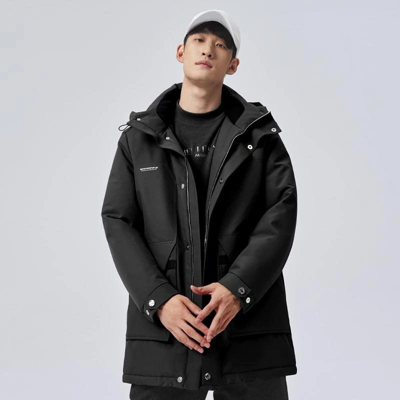 莱克斯顿男士休闲冬季中长款羽绒服保暖御寒外套L041610202