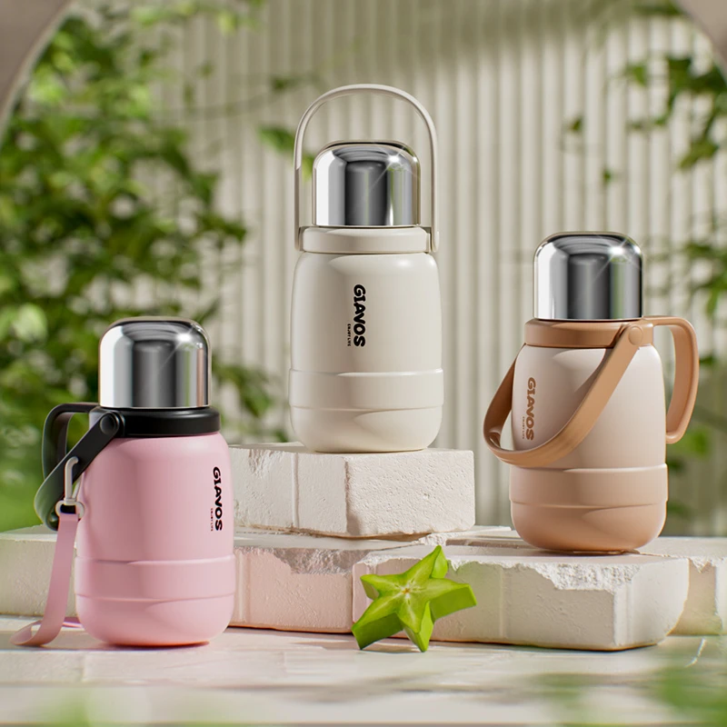 GIAVOS便携大容量学生家用上班族户外超长保温杯