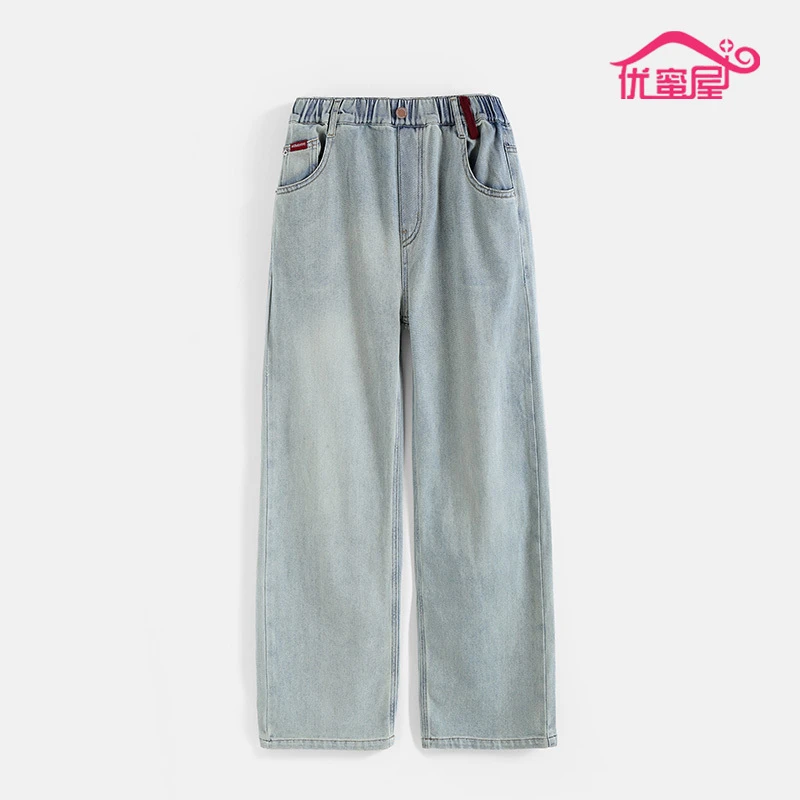 《童装品牌断码清仓直播》女童直筒牛仔裤24751