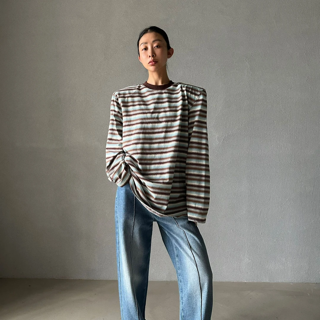 18912#（定制福利款NO退NO换）2024秋冬欧美风基础大T恤