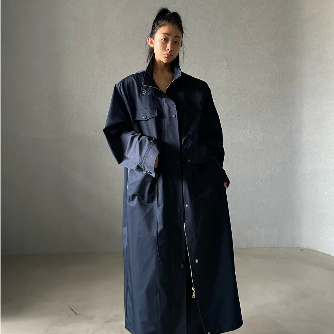 18936#（定制福利款NO退NO换）重工抽腰风衣+裤子套装