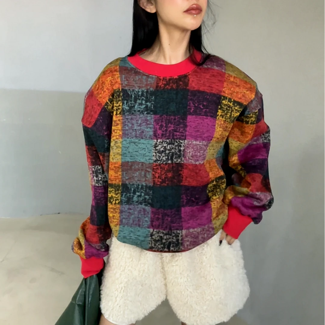VIVISPLENDID19615#（定制款NO退NO换）INS炫彩亮眼毛衣