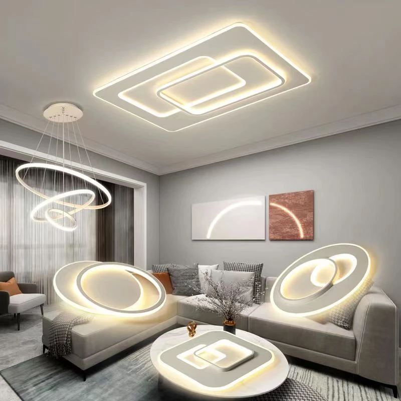 客厅大灯现代简约大气2023新款led吸顶灯卧室灯广东中山灯具套餐