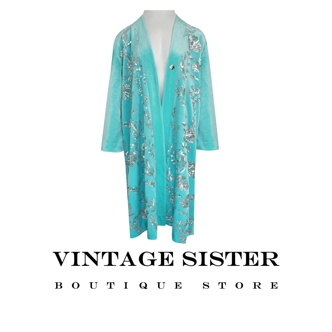 VINTAGE SISTER 7234【VTGSIS 推荐】繁华一梦湖碧羽蓝新中式上衣女