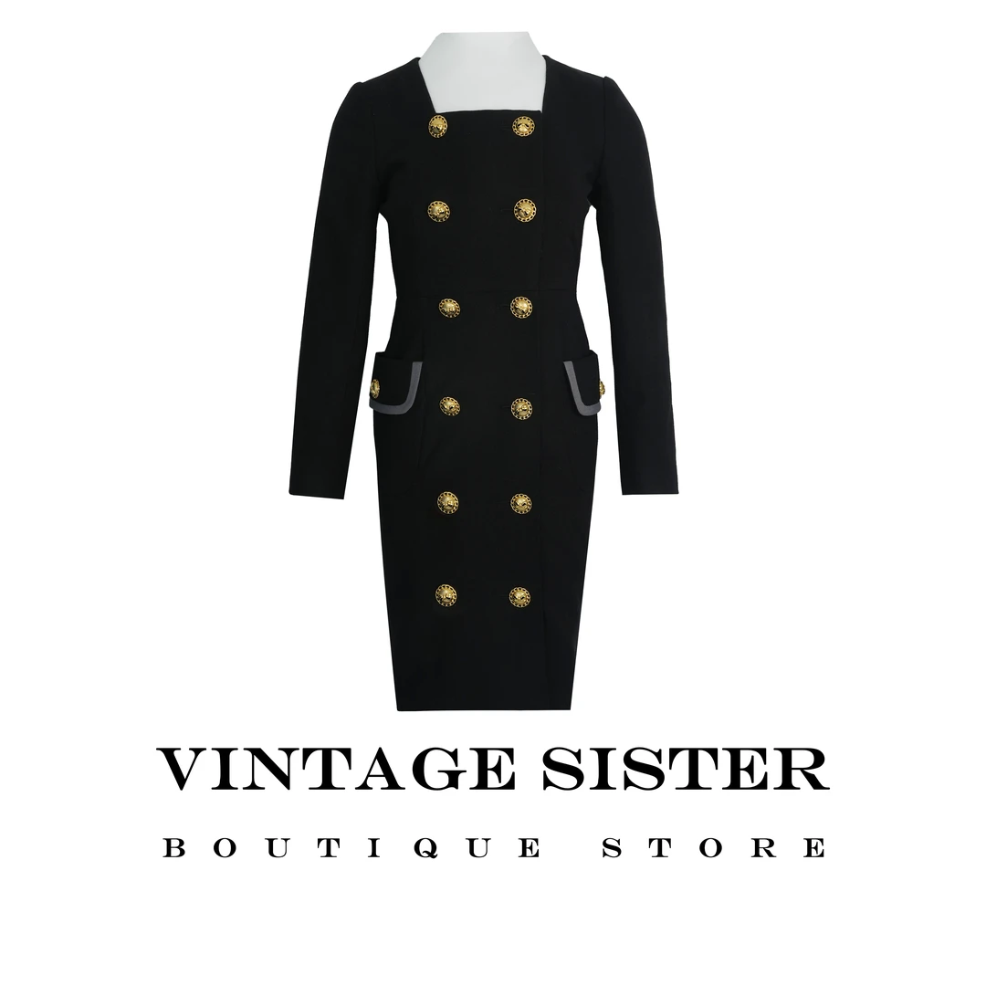 VINTAGE SISTER 7228【VTGSIS 推荐】黑色连衣裙女士时尚