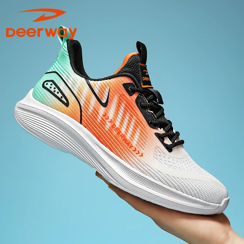 德尔惠夏季潮流透气软底男鞋防滑百搭网面轻便跑步潮鞋休闲跑步鞋