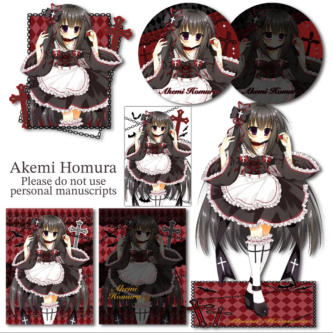 【咕噜噜猫咪】魔法少女小圆晓美焰哥特亚比正版授权同人谷子周边