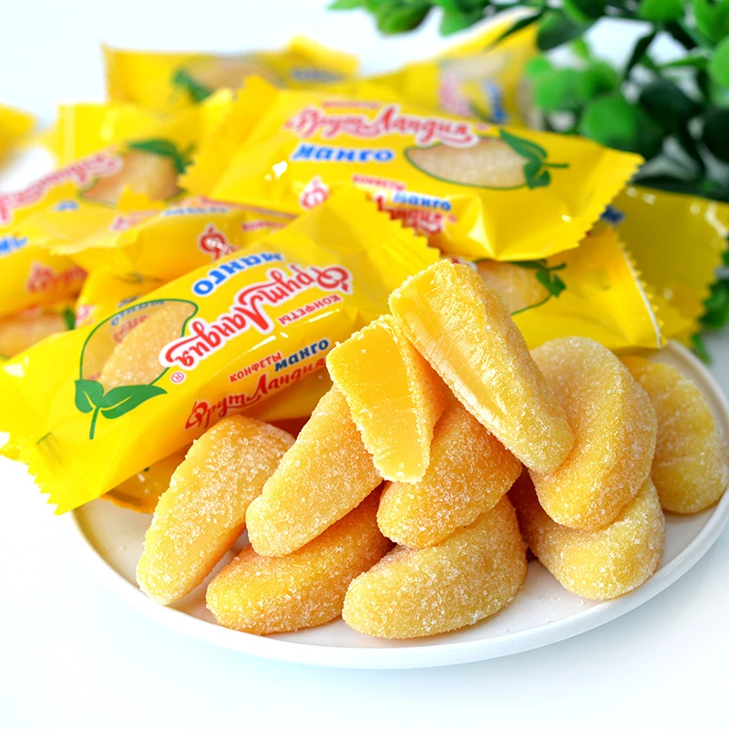 [俄罗斯进口]斯拉夫芒果水果味橡皮软糖果休闲零食婚庆喜糖年货