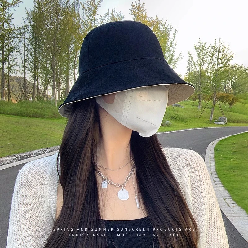 帽子女2024新款大帽檐显脸小遮脸防晒盆帽网红百搭出游遮阳渔夫帽