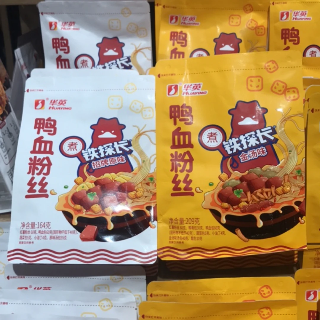 许昌网红超市代购华英鸭血粉丝汤原味金汤味酸辣肥汁味