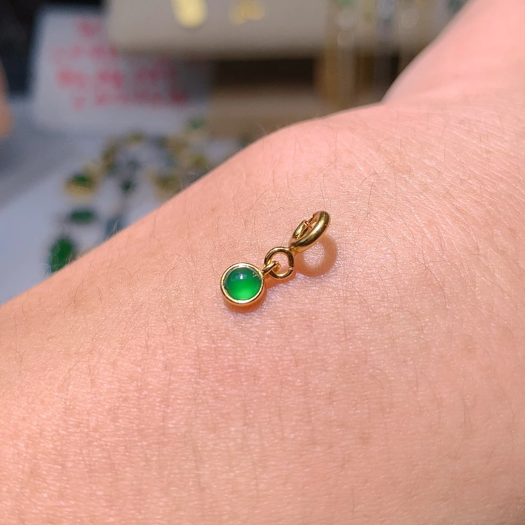 翡翠吊坠(不含链)银S925镶嵌