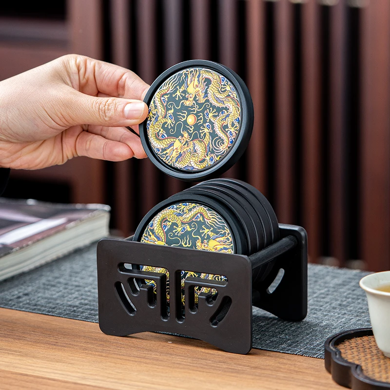 闽政功夫茶杯垫高档家用中式茶道隔热垫吸水茶杯托茶碟子茶具配件