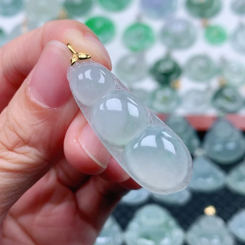 【闪购商品】翡翠吊坠(不含链)18K金镶嵌