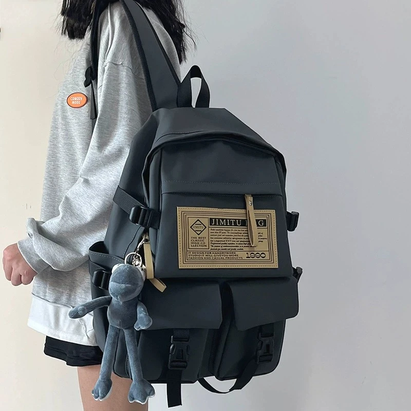 MKBM书包女学生高中初中生旅行防水背包潮牌大容量双肩包2024新款