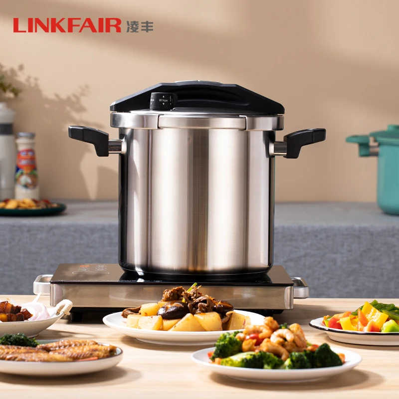 LINKFAIR/凌丰经典系列304不锈钢10L高压锅防爆压力锅加厚容量