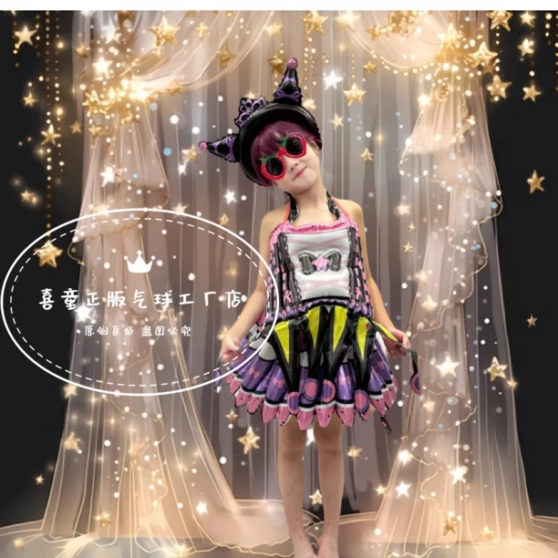 男孩女孩生日套装奥特曼变形金刚铠甲气球公主裙儿童吊带洛丽塔