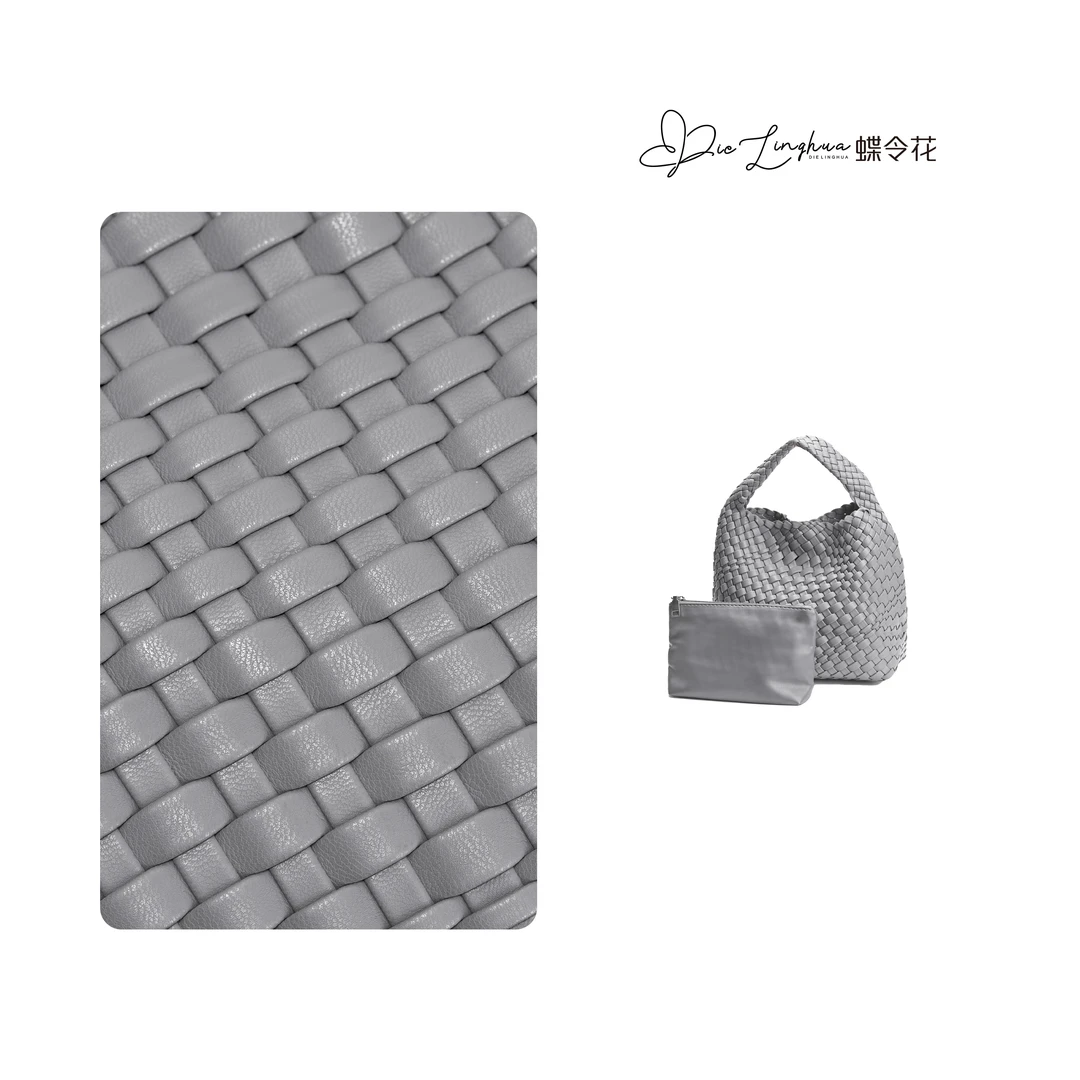 蝶令花灰色轻奢编织时尚精致休闲百搭子母手提包24940