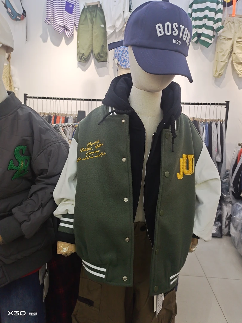 儿童棒球服呢子/袖子皮尤