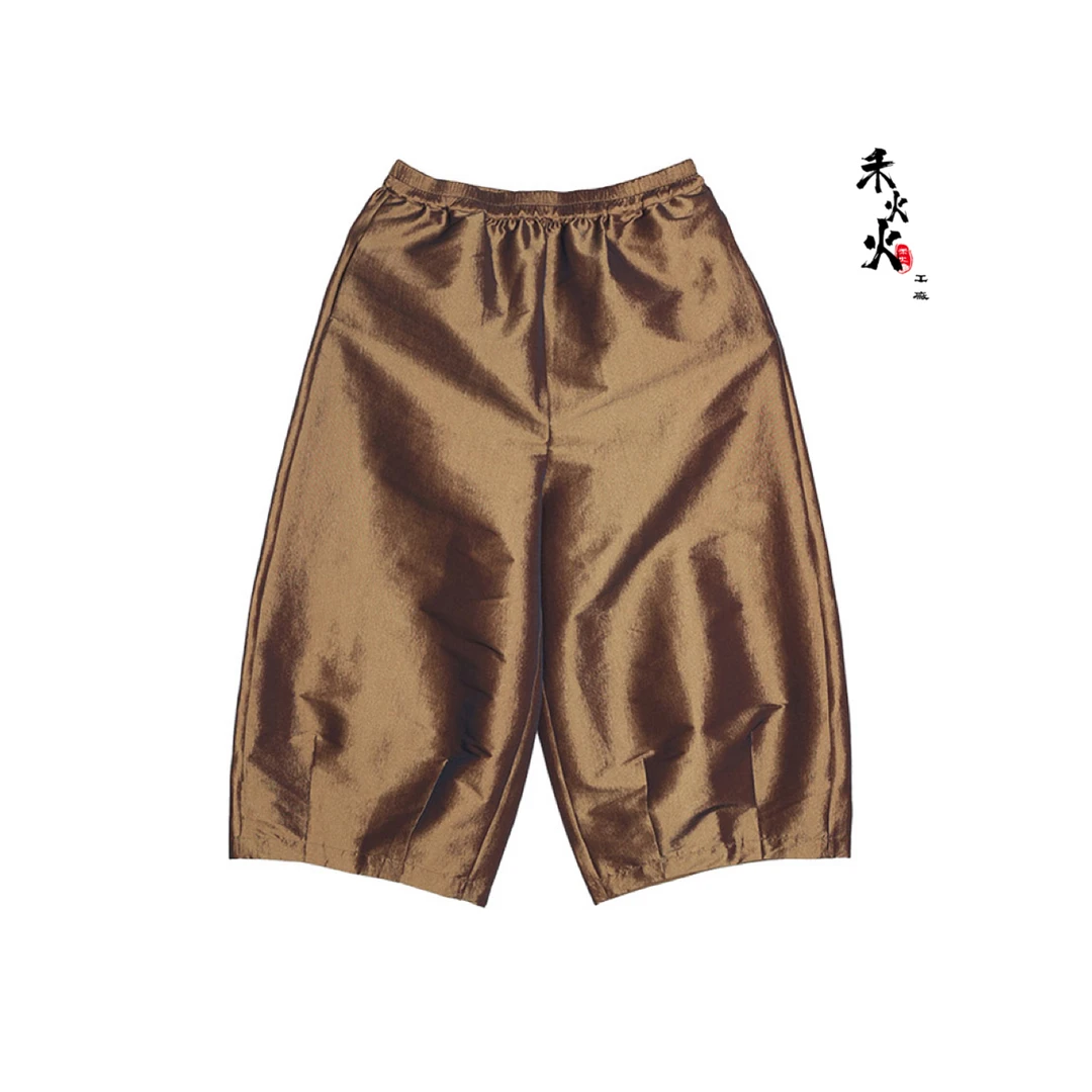 24211-03变色龙系列简洁廓形百搭休闲裤-金