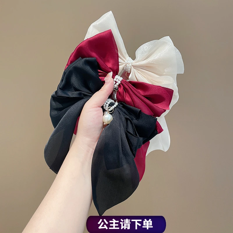 超大蝴蝶结超仙发夹女夏季后脑勺发卡2024新款设计感卡子夹子头饰