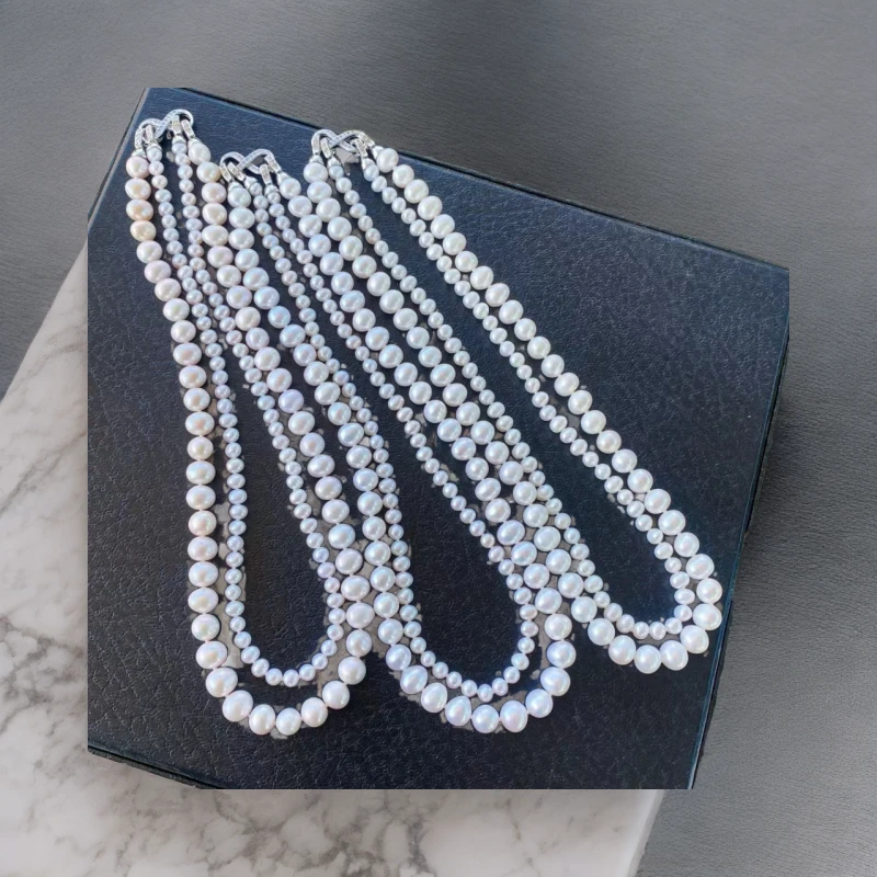 ⑤天然珍珠直播链接 百搭经典镶嵌长链时尚手工简约大气