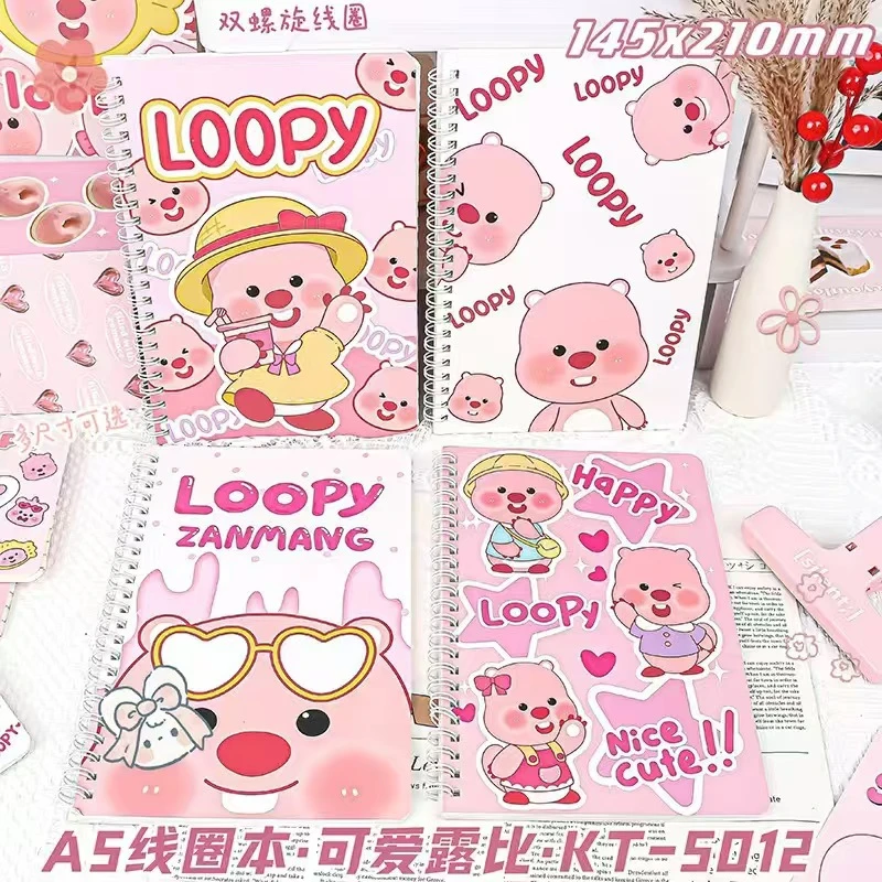 〖直播配货〗A5高颜值卡通可爱线圈条本ins风办公学生本子145*210mm