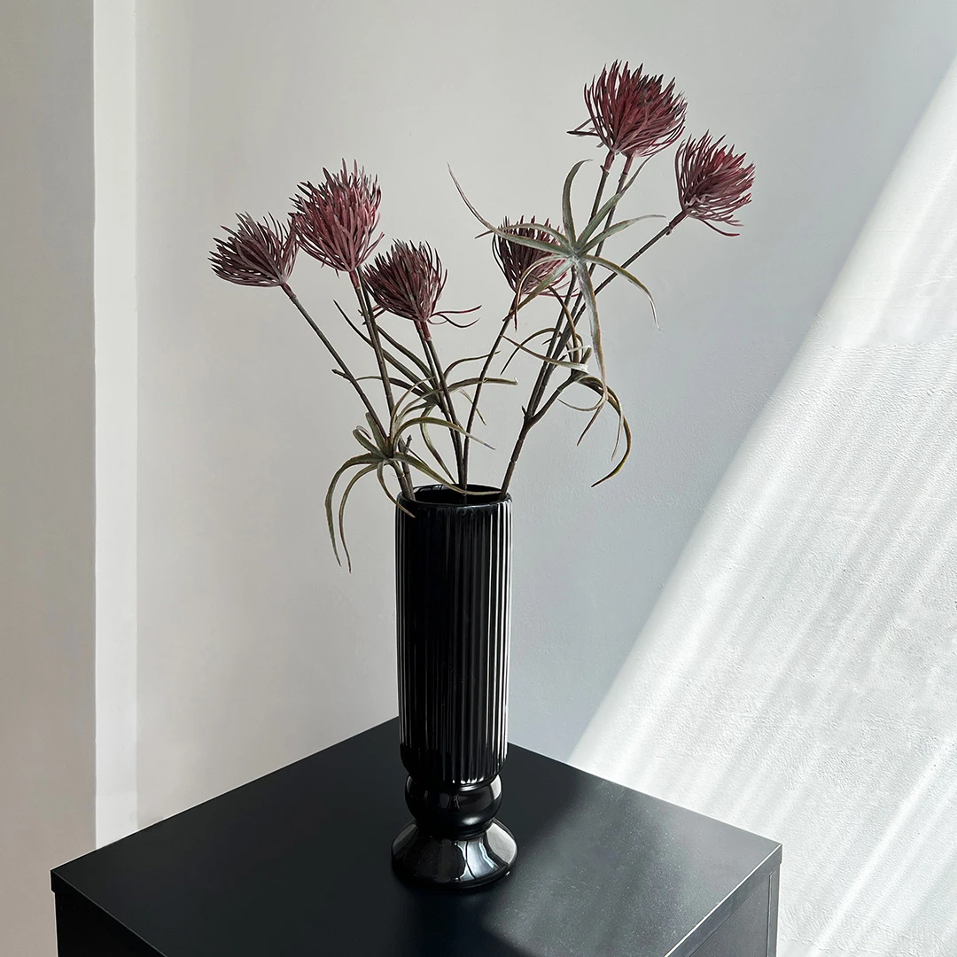 极简罗马帝国蟹昙菊仿真花艺客厅玫瑰花室内桌摆家居设计风装饰品