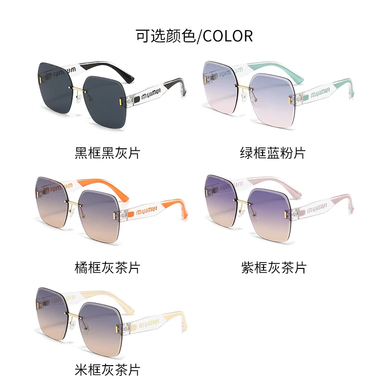 C·H valleylilja新款无边框浅色透明潮镜高端个性遮阳墨镜LL002