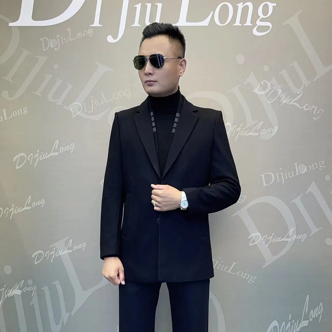 【帝九龙】2025春季新款时尚轻奢韩版商务休闲男装西服866068